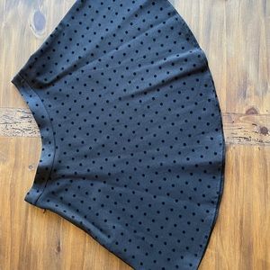 Madewell Black on black Polkadot Skirt